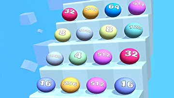 Ball Ladder 2048 ! All Levels Gameplay (9-12) android, ios