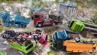 RC Truck Compilation: Hino Truck Drama Overcoming Extreme Climbs
