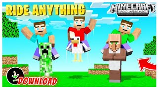 Minecraft but you can ride anything mod DOWNLOAD MCPE 1.19 | MCPE addons download | 🤯😱 screenshot 4