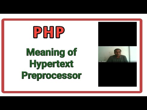 Meaning of Hypertext Preprocesor in php - YouTube