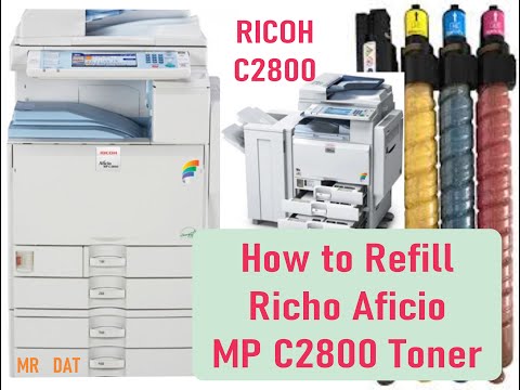 How to Refill Richo Aficio MP C2800 Toner English Version