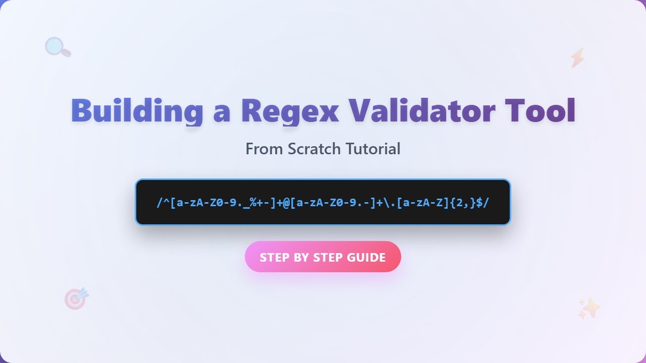 Build a Regex Validator Tool with HTML, CSS & JavaScript | Regex Tutorial for Beginners