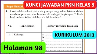 PKN Kelas 9 Halaman 98 Tugas Mandiri 4.1 Upaya Membina Persatuan dan Kesatuan