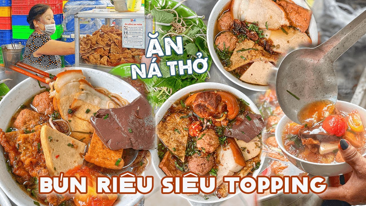 Thử sức TÔ BÚN RIÊU siêu topping vị chả cá tươi ngon ăn no ná thở ở ...