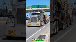 Kenworth T909 road train accelerating