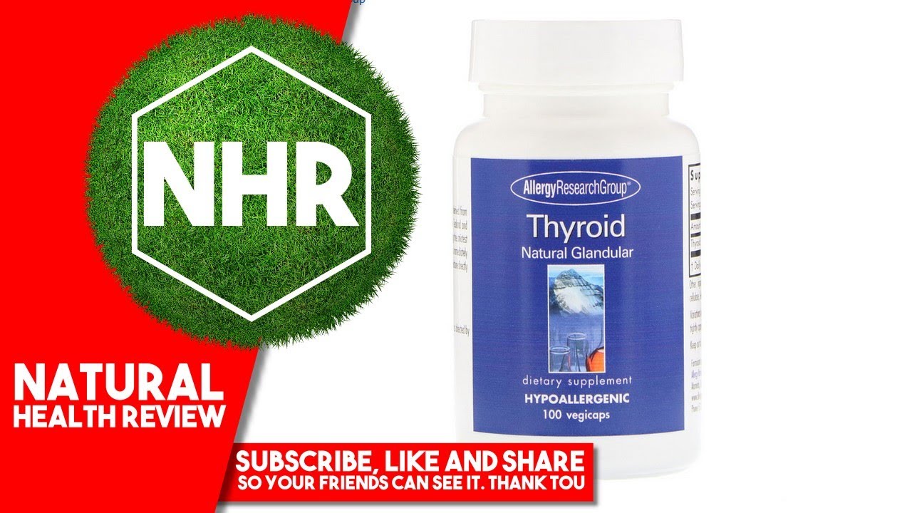 Allergy Research Group, Thyroid, Natural Glandular, 100 Vegetarian