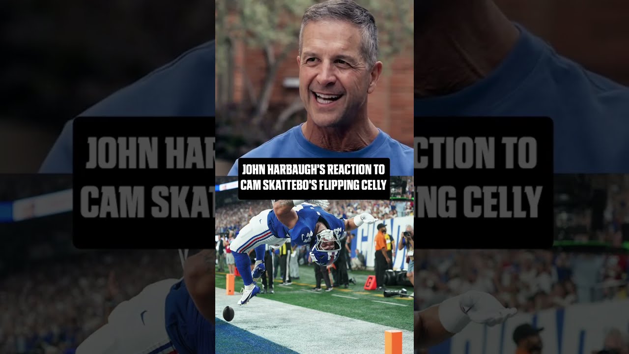We won't see Skattebo flipping again according to coach John Harbaugh 😂
