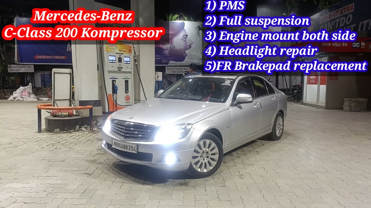 VLOG NO = 23 Mercedes-Benz C-Class200 Kompressor PMS. & full suspension Overhauling