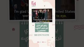 SEE EYE TO EYE- (يتوافق) يتفق في الرأي، نرى نفس الشيء#shorts#englishidioms #learnenglishonline