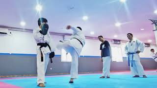 Karate  kick combination combo for beginners training