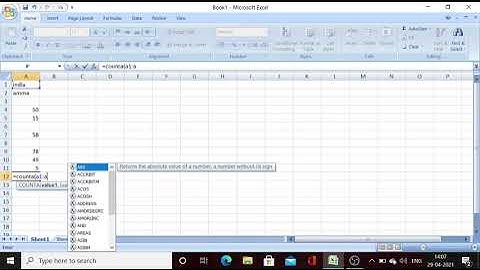 how to apply count formulas in MS Excel visually impaired and others please watch this video