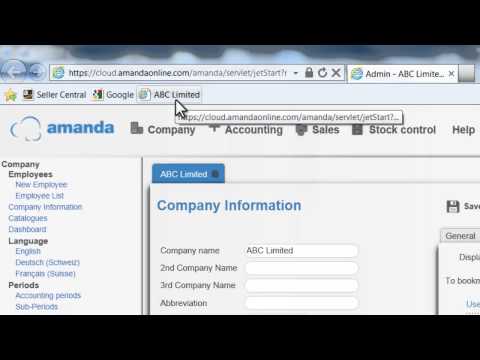 Amanda Cloud Accounting Software - How to create a Login Link