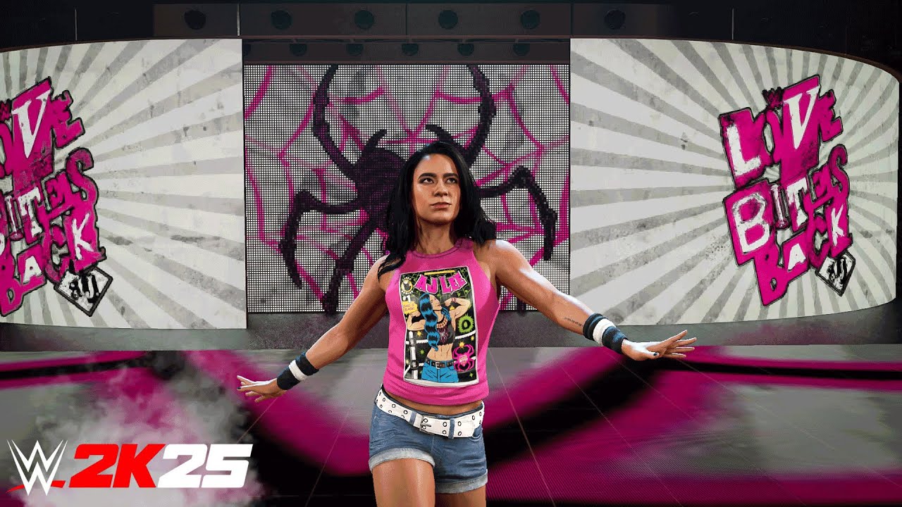 AJ Lee War Games Full Entrance w/Let's Light It Up Theme & Gfx Pack | WWE2K25