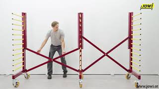 Jowi Regalwagen Verstellbare Wagenlänge Mobile Rack Fully Adjustable Rack Length