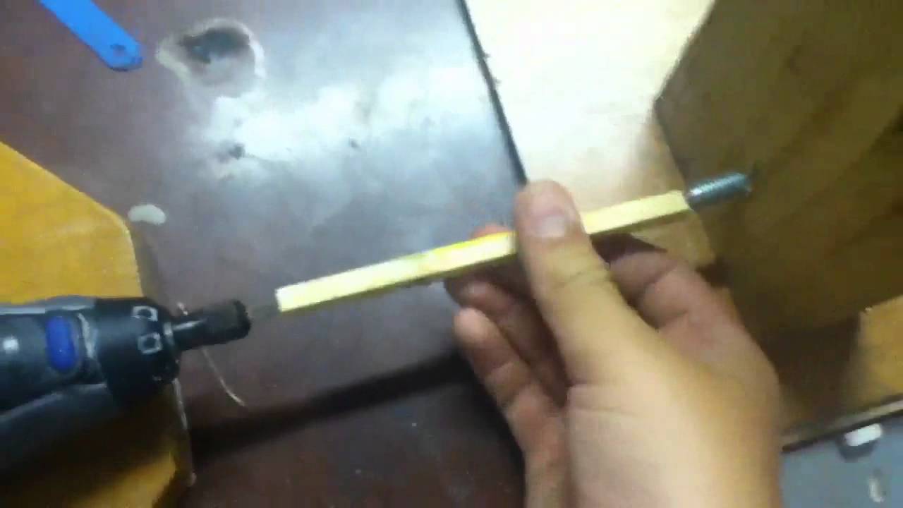 Homemade mini wood lathe YouTube