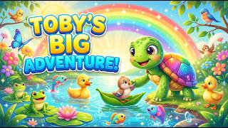 Toby the Little Turtle's Rainbow Pond Adventure  | A Fun Friendship Story for Kids
