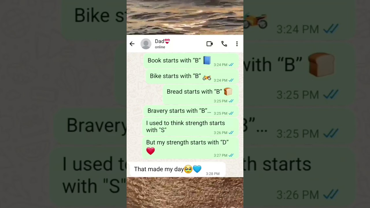 Dad's reply says it all 💙 