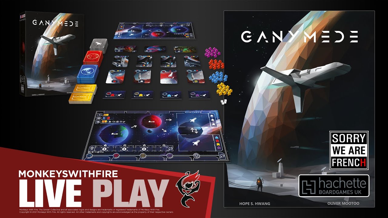 GANYMEDE - SORRY WE ARE FRENCH / HACHETTE BOARDGAMES UK | BOARD GAME LIVE PLAY |
