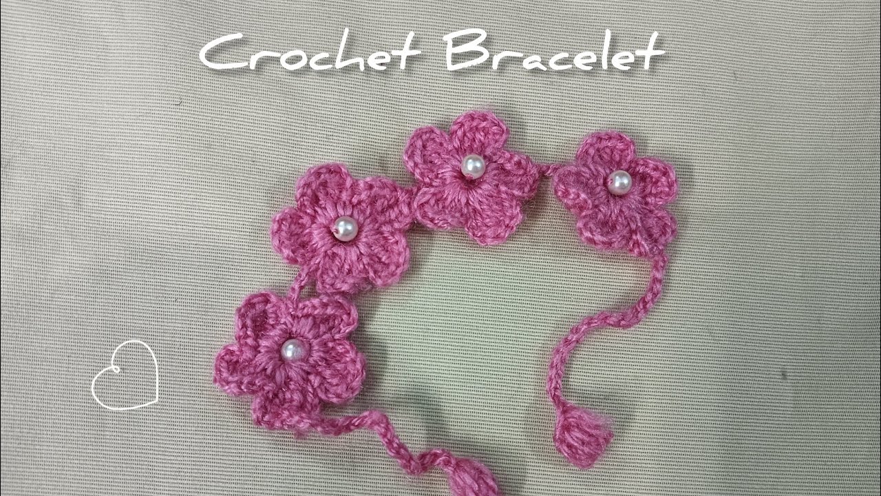 How To Crochet Floral Bracelet Design || For Beginners || Easy Tutorial 🧶