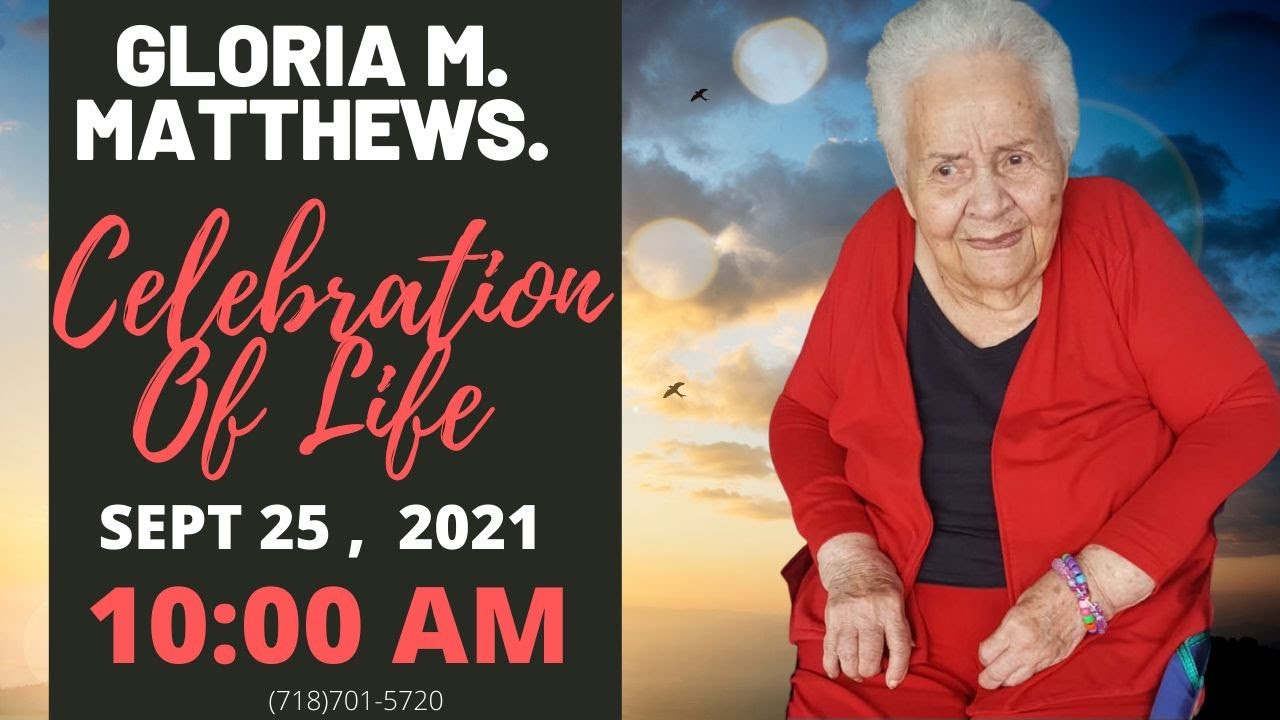 Gloria M. Mathews Celebration of Life (J Foster Phillips) YouTube