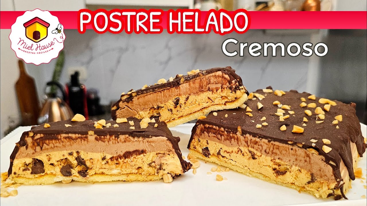 POSTRE HELADO CREMOSO en pocos minutos RECETA FÁCIL