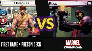 HERCULES DEBUT vs KLAW (Expert) Marvel Champions Playthrough | Precon Deck screenshot 3