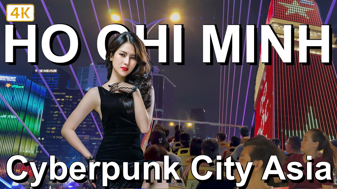 Night Bus Tour in Ho Chi Minh City 🇻🇳 The Most Colorful City in Vietnam!