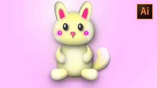 How To Create 3D Teddy Bear In Adobe Illustrator 2022