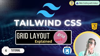 Tailwind CSS Tutorial Hindi #6 Grid Layout Explained | Build Responsive Image Gallery Using Grid