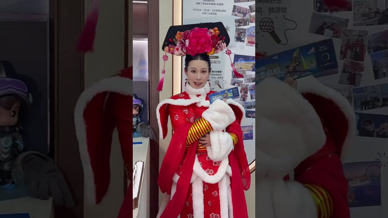 哈爾濱冰雪大世界，驚現海爾兄弟 #仿妆#海尔兄弟 #makeup #shorts