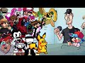 FNF Flatline But - Different Characters Sing It (Everyone Sings Flatline) MrBeast MeatCanyon