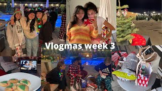 Vlogmas week 3🎅🏽🎁🎄| holiday party, Secret Santa, finals week, volunteering
