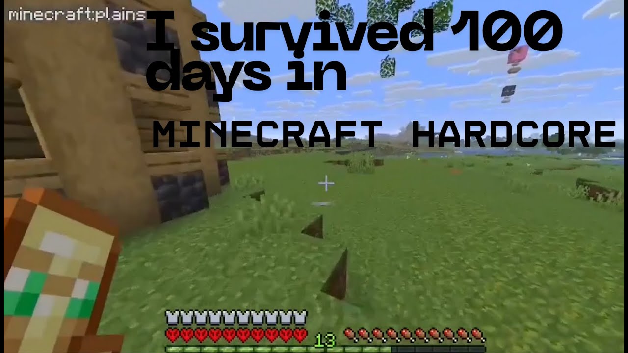 I survived 100 days in hardcore Minecraft - YouTube