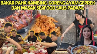 On My Husbands Birthday I Roasted Goat Cooked Seafood With Padang Sauce U0026 Chicken Geprek For A