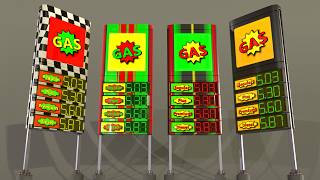 Gas Price Sign 'A' - low poly 3D asset Gas Price Sign 'A' - low poly 3D asset