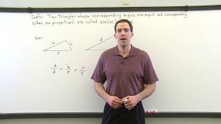 Application of Proportions  - Similar Triangles