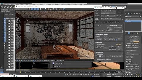 3Dsmax Tutorials, Learn 3D Modeling, Texturing & Lighting a Stylish Japanese interior in 3dsmax P9