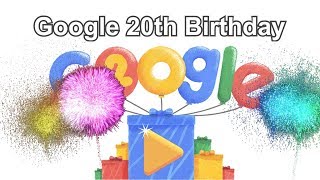 Google 20th Birthday - 20° aniversario de Google - Google 20岁生日 (Google Doodle)