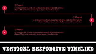 Responsive Vertical Timeline using HTML, CSS and BOOTSTRAP