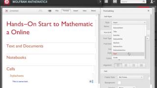 Celebrity Hands-on Start to Mathematica Online: Notebooks Profile