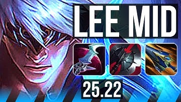 LEE SIN vs XERATH (MID) | Legendary, 9 solo kills | NA Master | 25.22