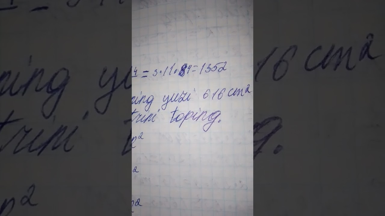 Matematika 6-sinf uyga vazifa: aylana uzunligi va doira yuzi 16-17-18-19-20-misollar