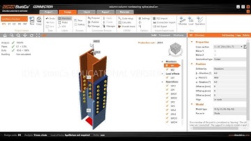 IDEA StatiCa: tutorial-5: Column splice bolted connection (unequal columns & nonbearing type)