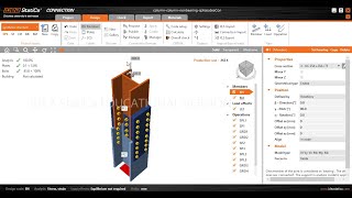 IDEA StatiCa: tutorial-5: Column splice bolted connection (unequal columns & nonbearing type)