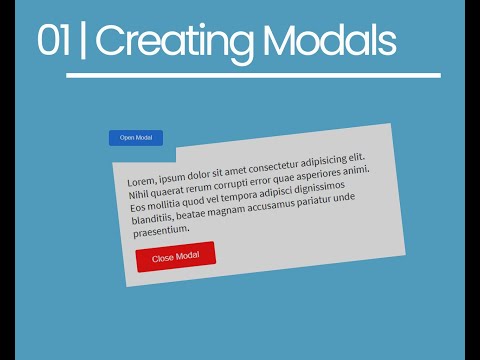 Creating A Modal | Plain CSS & JavaScript Only