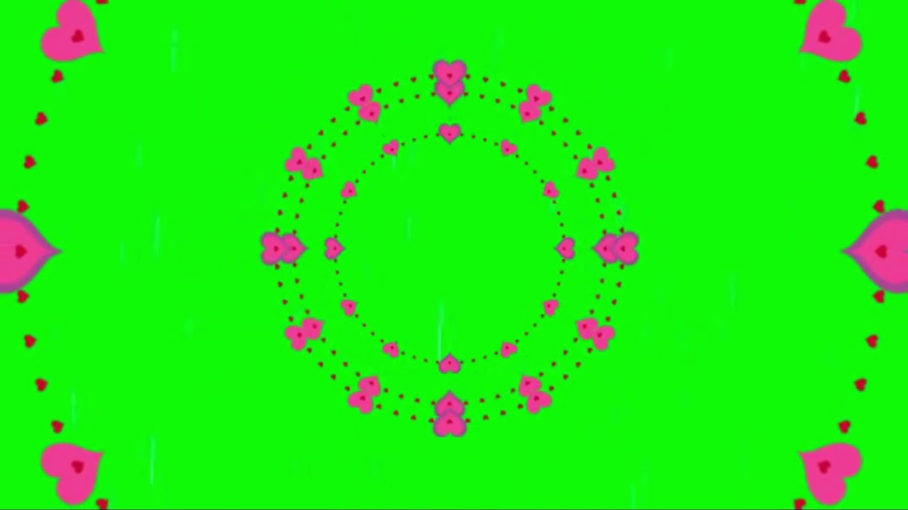 6-Green screen Heart Animation in Circle   Heart Animation | VK STUDIO 2018 SCREEN
