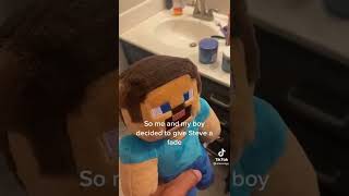 Steve with a fresh fade from Minecraft Credit: Tiktok- amorrayy