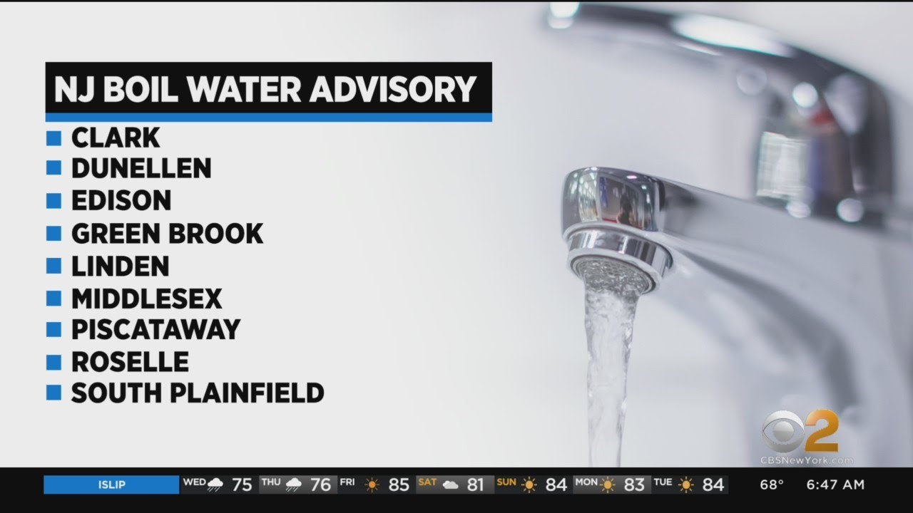Boil Water Advisory Remains In Effect For 9 Central New Jersey Towns ...
