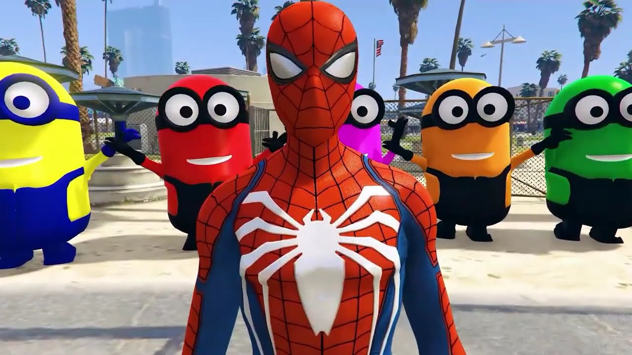 GTA 5 Epic Ragdolls | Spider-Man Frees Minions and Team Spiderman Season 25 (all episodes)