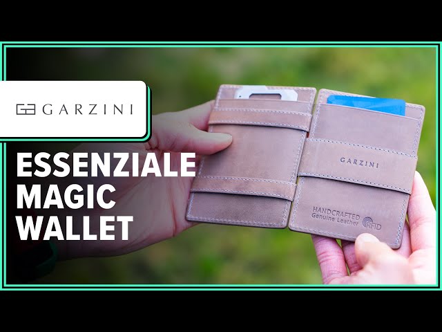 Garzini Slim Leather Magic Wallet – RFID Blocking, ID Window, Minimalist